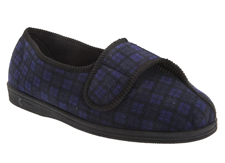 Mens Wide Fit Comfylux Georgie Slippers - Image 4