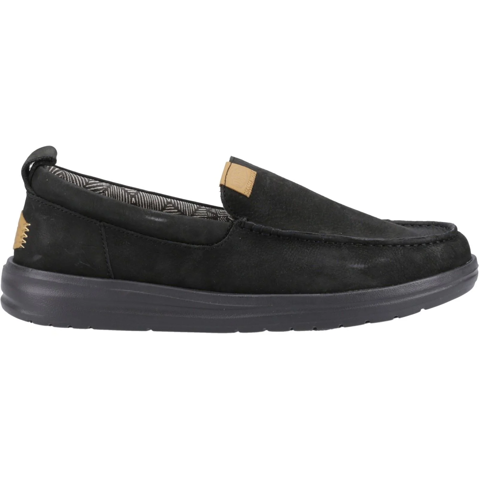 Men's Heydude 40173 Wally Grip Moc Craft Leather Shoes - Black - Image 2