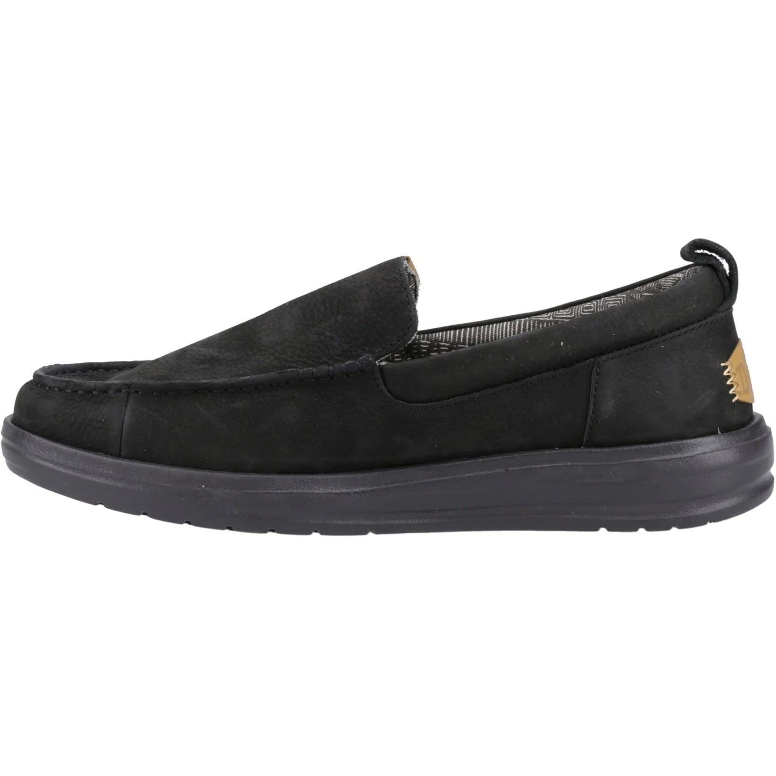 Men's Heydude 40173 Wally Grip Moc Craft Leather Shoes - Black - Image 5
