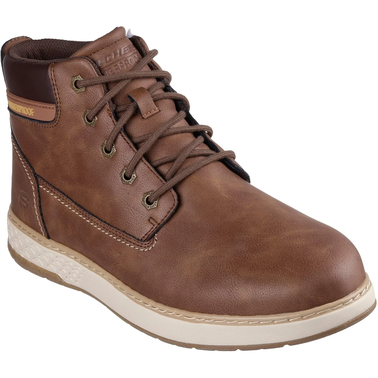 Men's Relaxed Fit Skechers 205235 Garlan Deno Waterproof Boots - Image 3
