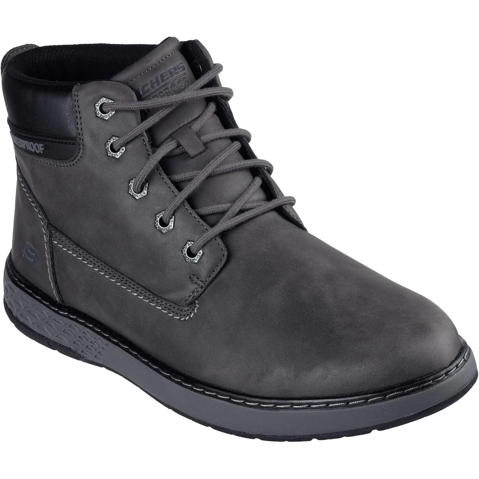 Men's Relaxed Fit Skechers 205235 Garlan Deno Waterproof Boots - Image 8