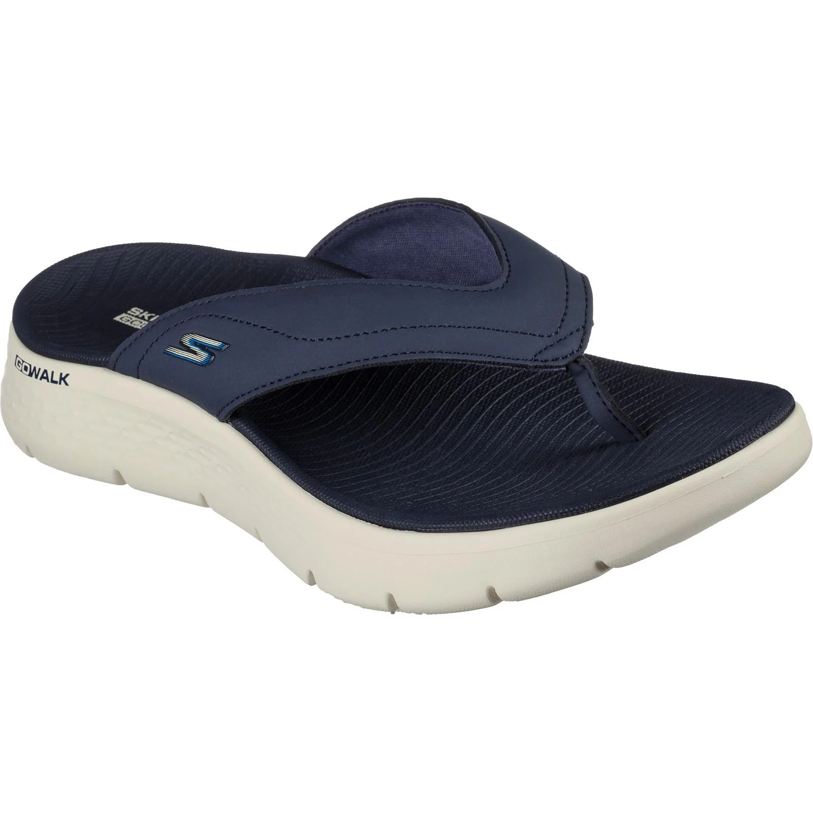 Men's Relaxed Fit Skechers 229202 Go Walk Flex Vallejo Sandals - Navy - Image 3