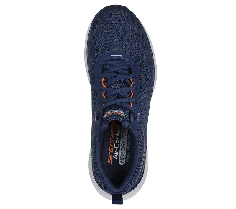 Men's Relaxed Fit Skechers 232836 Edgeride Exxo Trainers - Navy Orange - Image 5