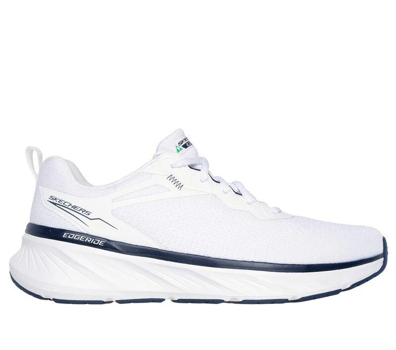 Men's Relaxed Fit Skechers 232836 Edgeride Exxo Trainers - White Navy - Image 3