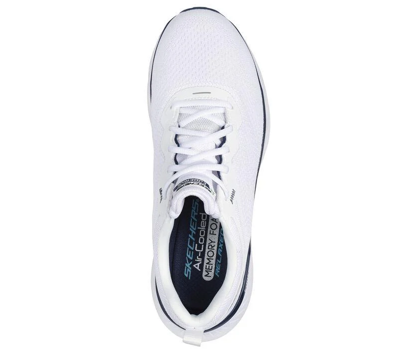Men's Relaxed Fit Skechers 232836 Edgeride Exxo Trainers - White Navy - Image 6