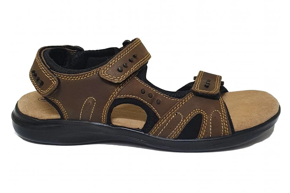 Mens Wide Fit Luxury Roamers M990 Sandals - Image 2