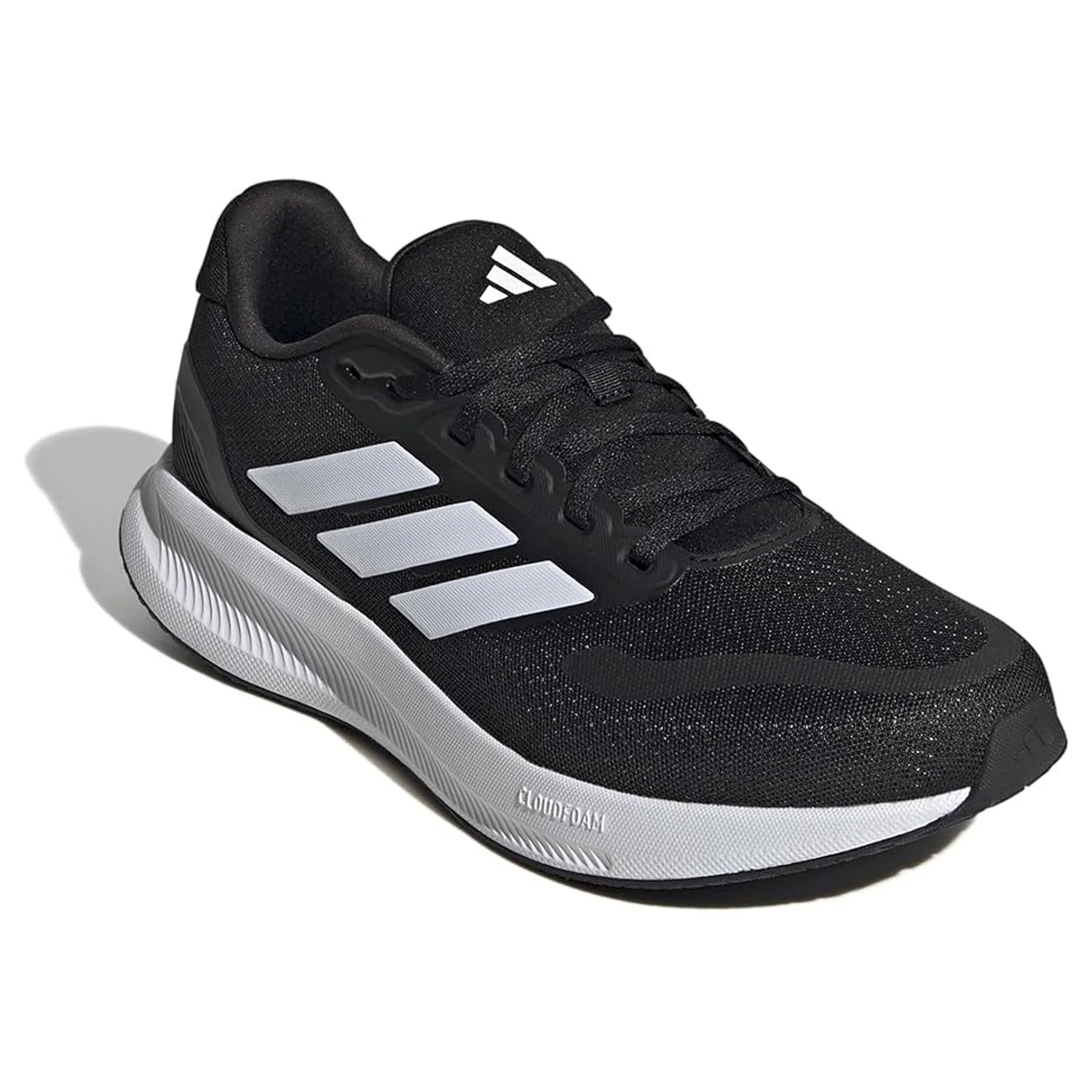 Men's Wide Fit Adidas Runfalcon 5 Walking/Running Trainers - Black/White - Image 11