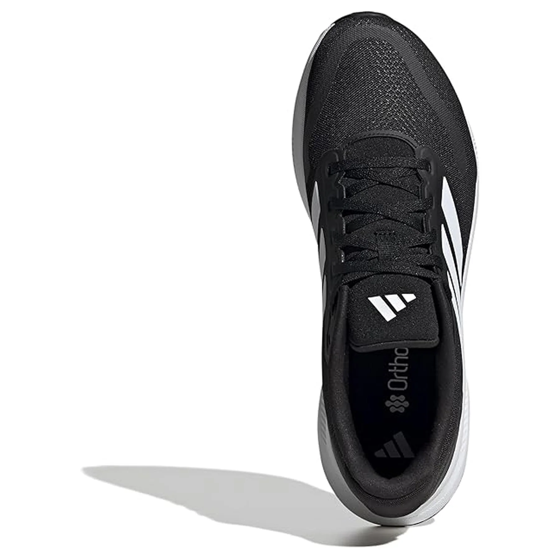 Men's Wide Fit Adidas Runfalcon 5 Walking/Running Trainers - Black/White - Image 15
