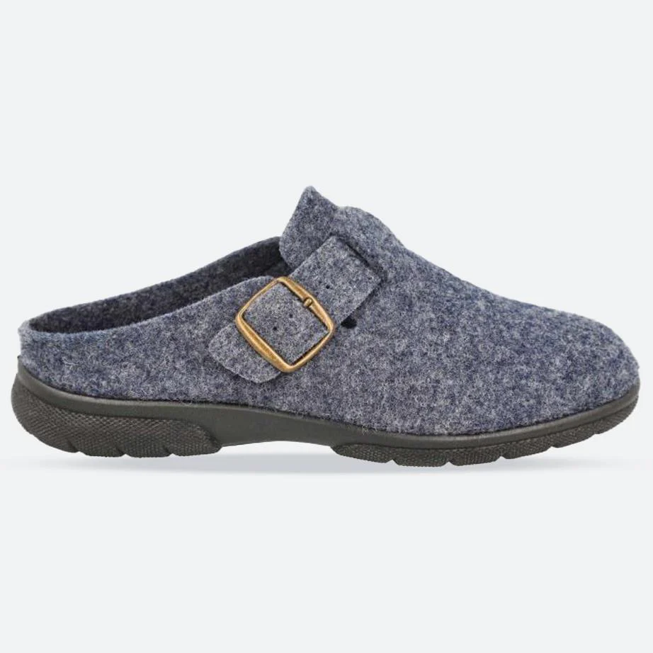 Men's Wide Fit DB Skyfall Mule Buckle Slippers