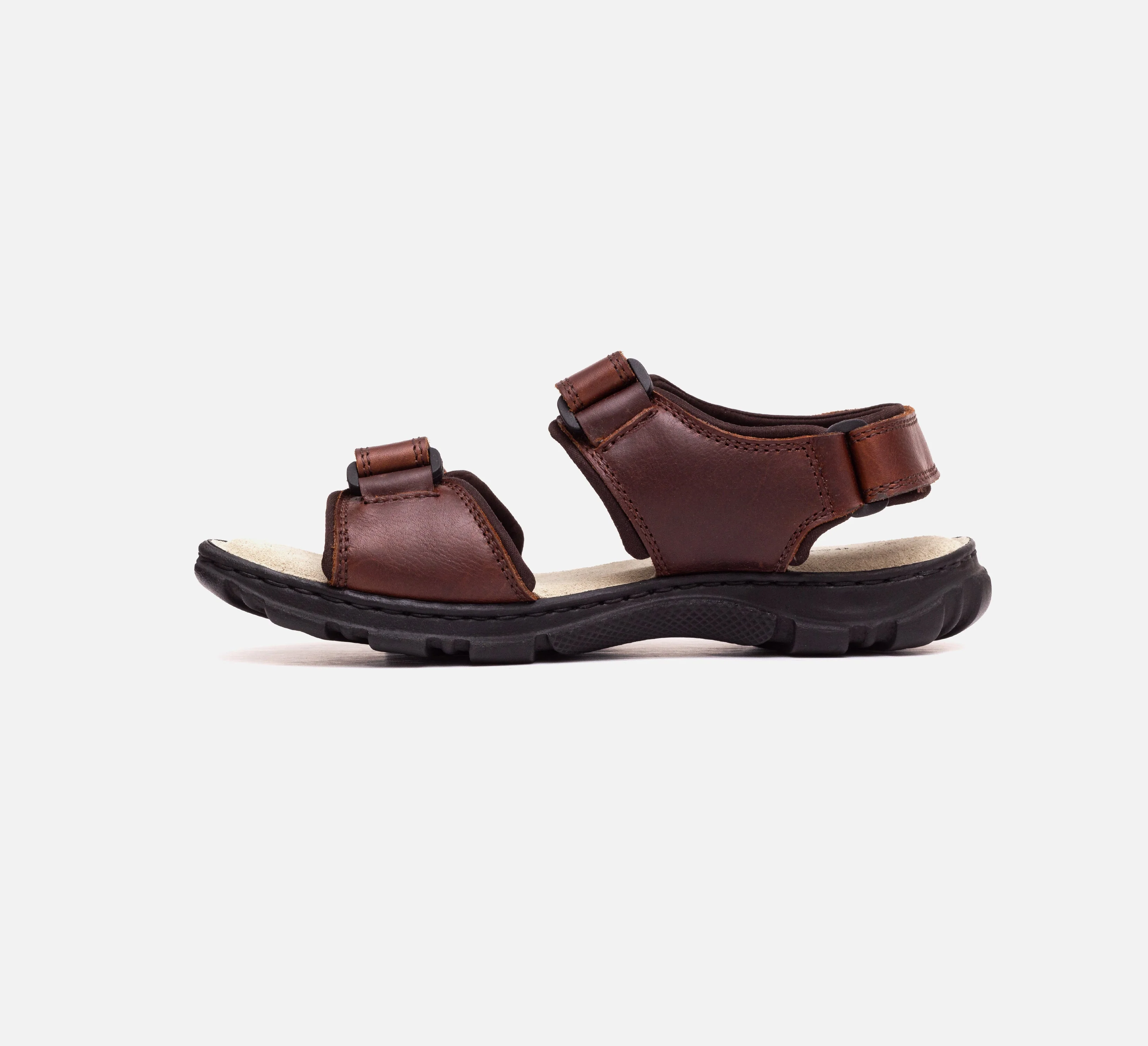Mens Wide Fit James Leather Sandals by Tredd Well - Brown - Image 5