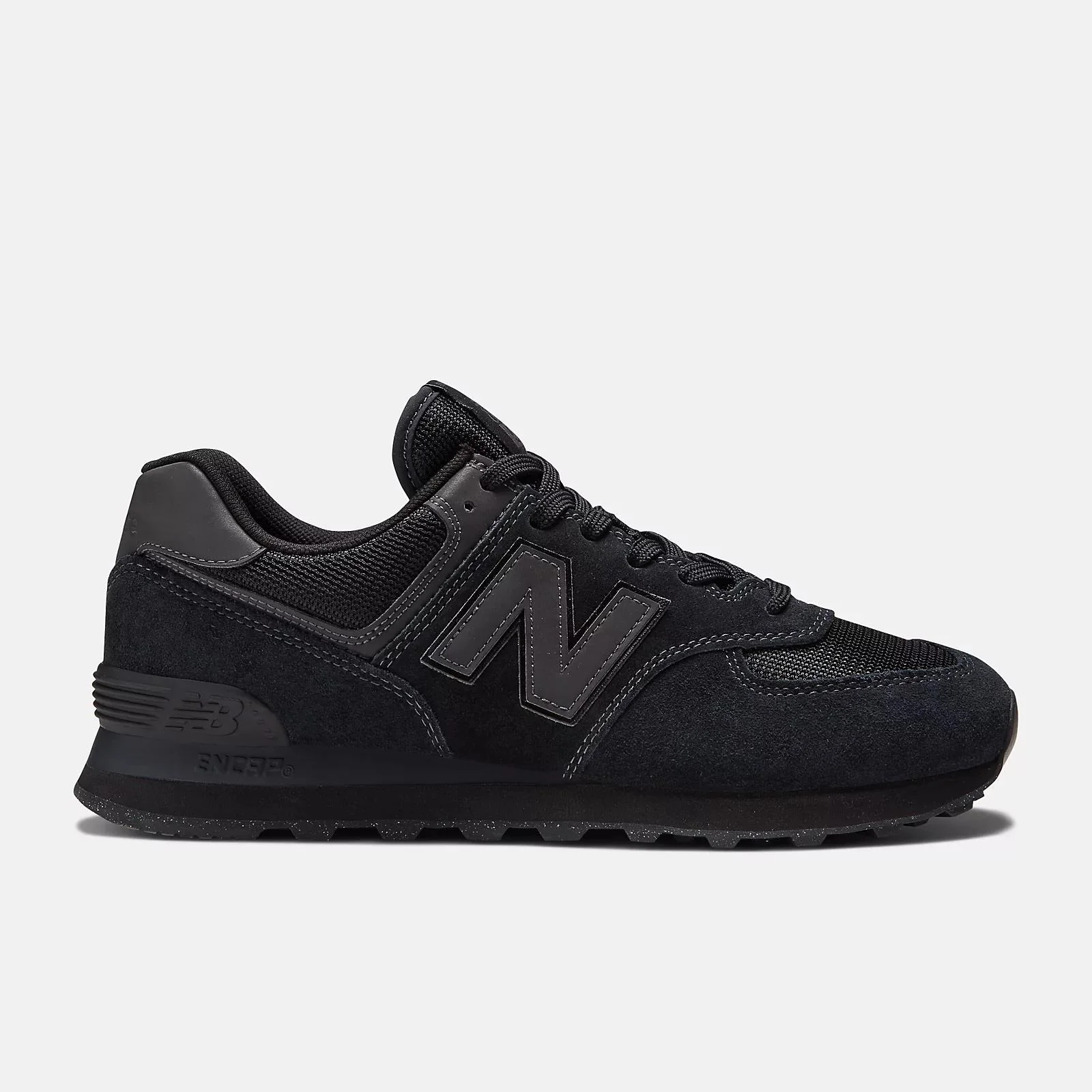 Men's Wide Fit New Balance ML574EVE Walking/Running Trainers - Exclusive - Black Width 4E - Image 2