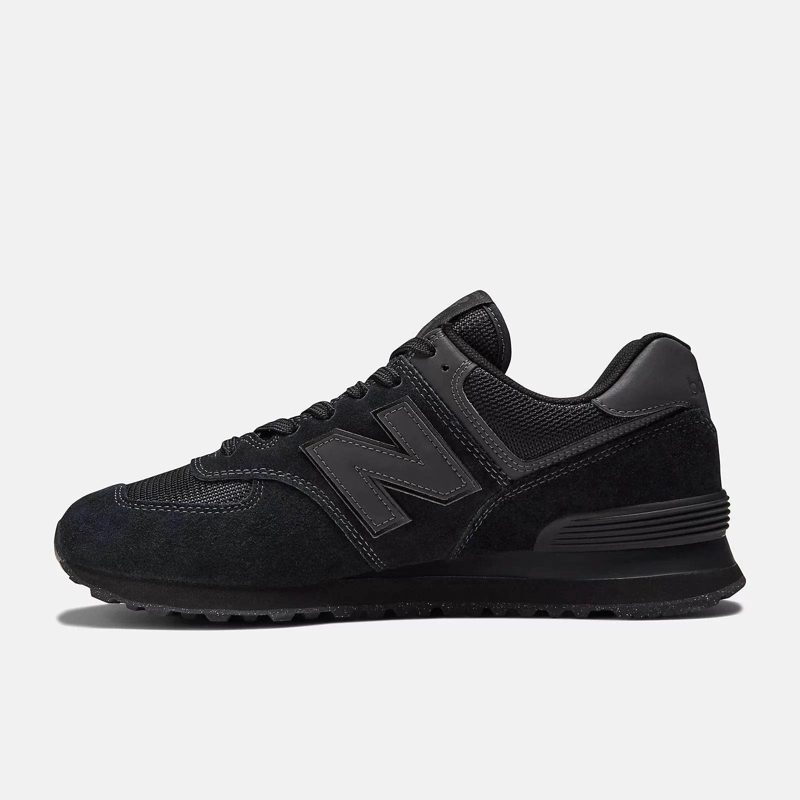 Men's Wide Fit New Balance ML574EVE Walking/Running Trainers - Exclusive - Black Width 4E - Image 3