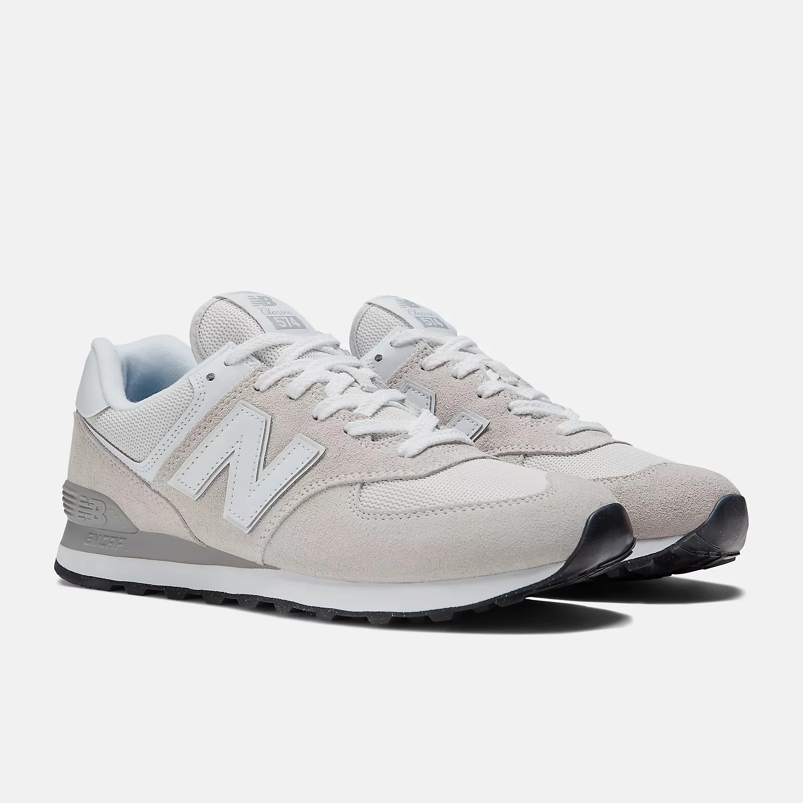 Men's Wide Fit New Balance ML574EVW Walking/Running Trainers - Exclusive - Nimbus Cloud/White ENCAP Width 4E - Image 3