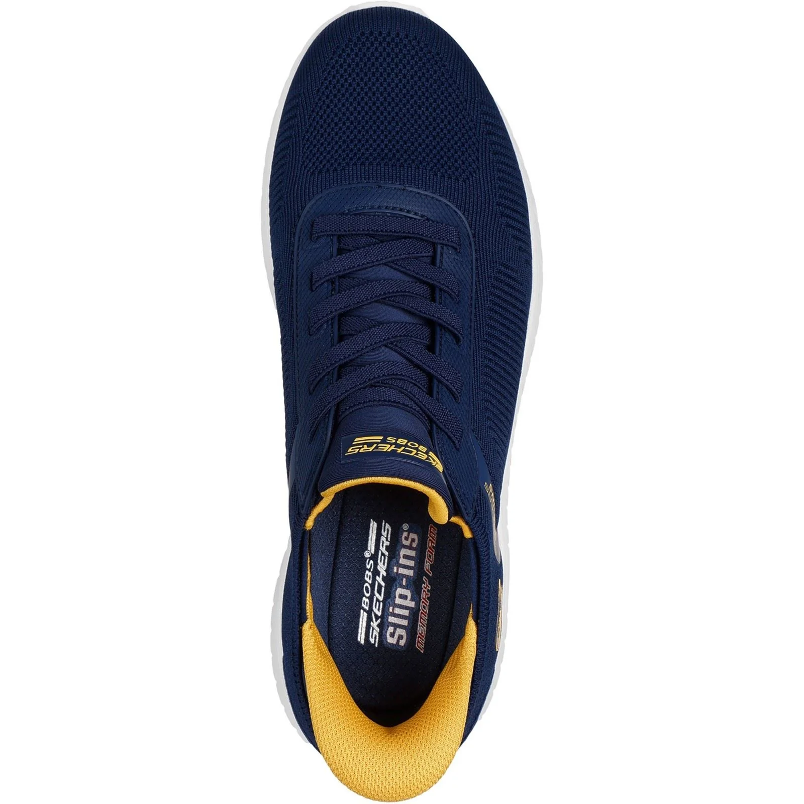 Men's Wide Fit Skechers 118312 Slip-ins Bobs Sport Squad Chaos Solid Step Trainers - Image 5
