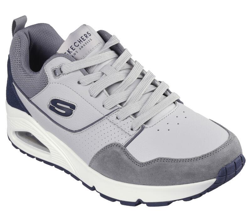 Men's Wide Fit Skechers 183020 Uno Retro One Trainers - Grey - Image 3