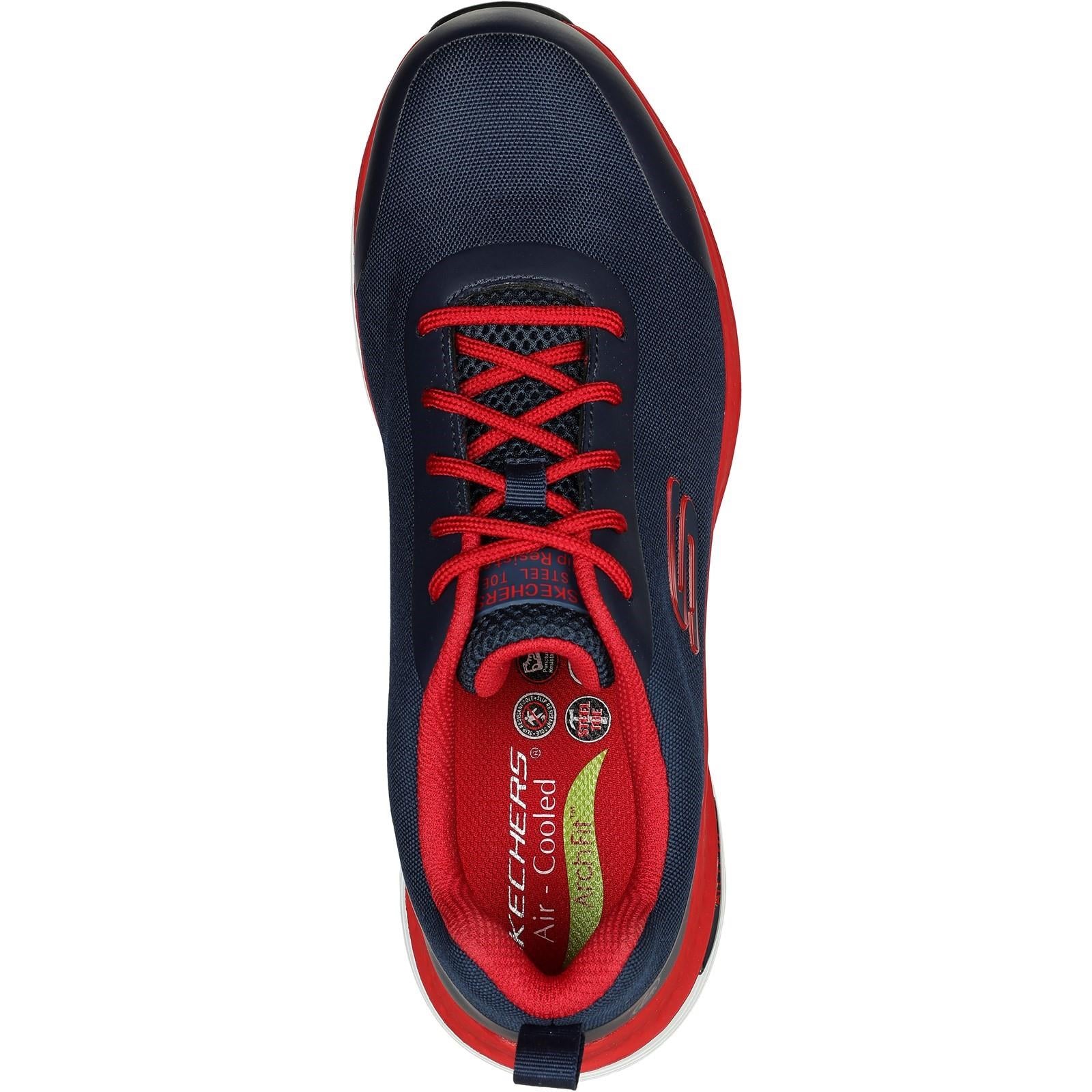 Men's Wide Fit Skechers 200086EC Arch Fit Ringstap Safety Trainers - Red/Navy - Image 5