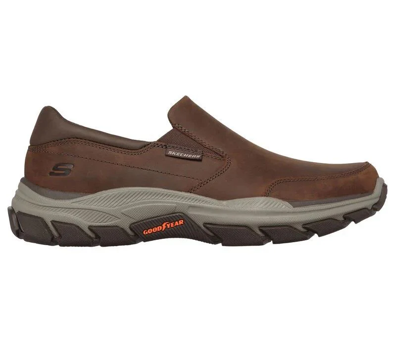 Men's Wide Fit Skechers 204480 Respected Calum Walking Trainers - Cocoa - Image 2