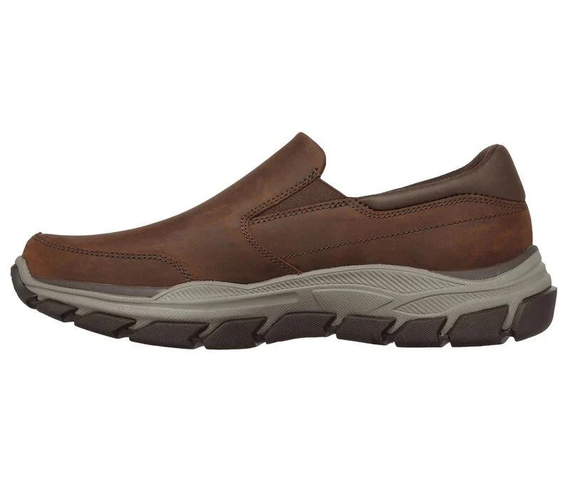 Men's Wide Fit Skechers 204480 Respected Calum Walking Trainers - Cocoa - Image 3