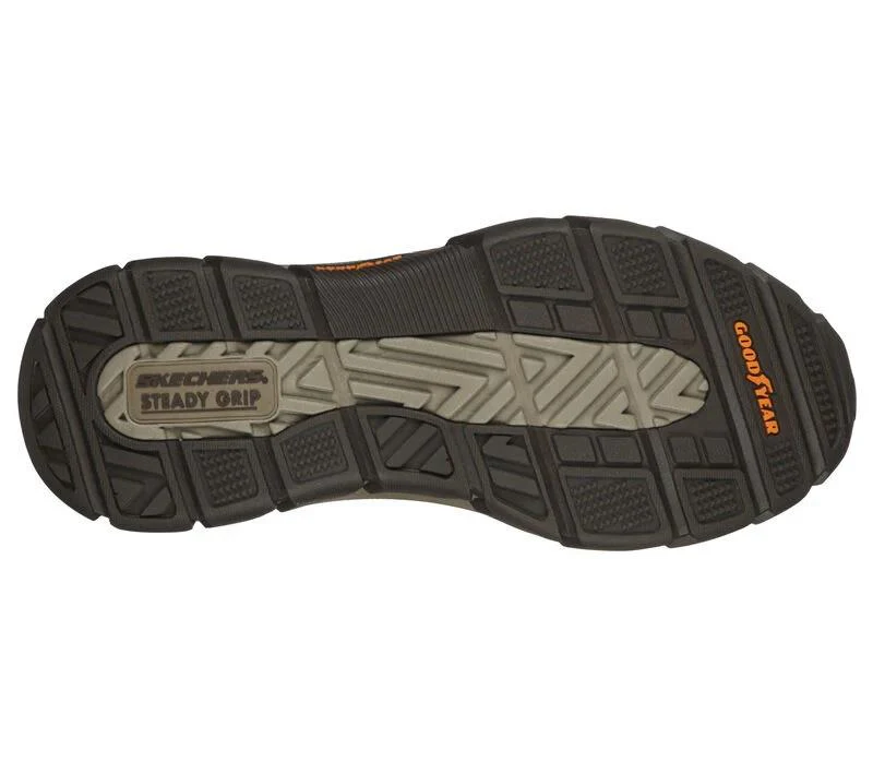 Men's Wide Fit Skechers 204480 Respected Calum Walking Trainers - Cocoa - Image 5