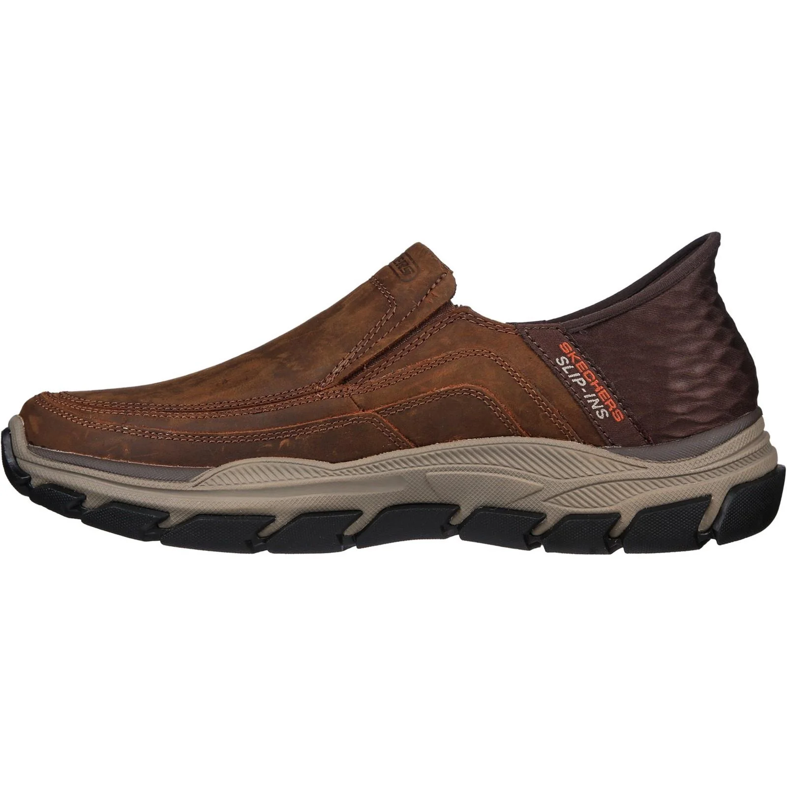 Men's Wide Fit Skechers 204810 Respected Elgin Trainers - Dark Brown - Image 3