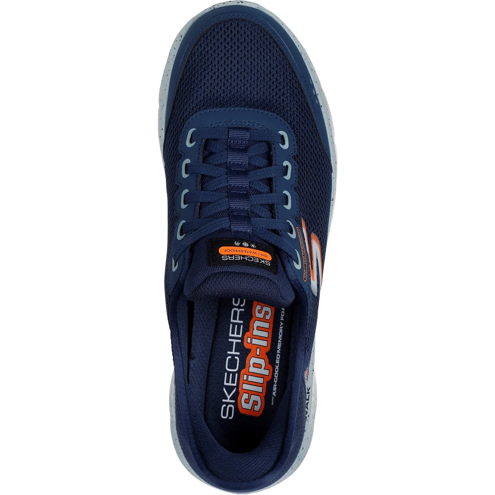 Men's Wide Fit Skechers 216330 Slip-ins Go Walk Flex 100% Waterproof Trainers - Image 9