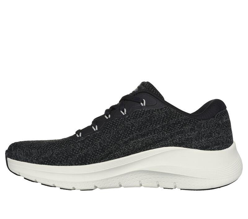 Men's Wide Fit Skechers 232701 Arch Fit 2.0 Road Wave Walking Trainers - Black - Image 4