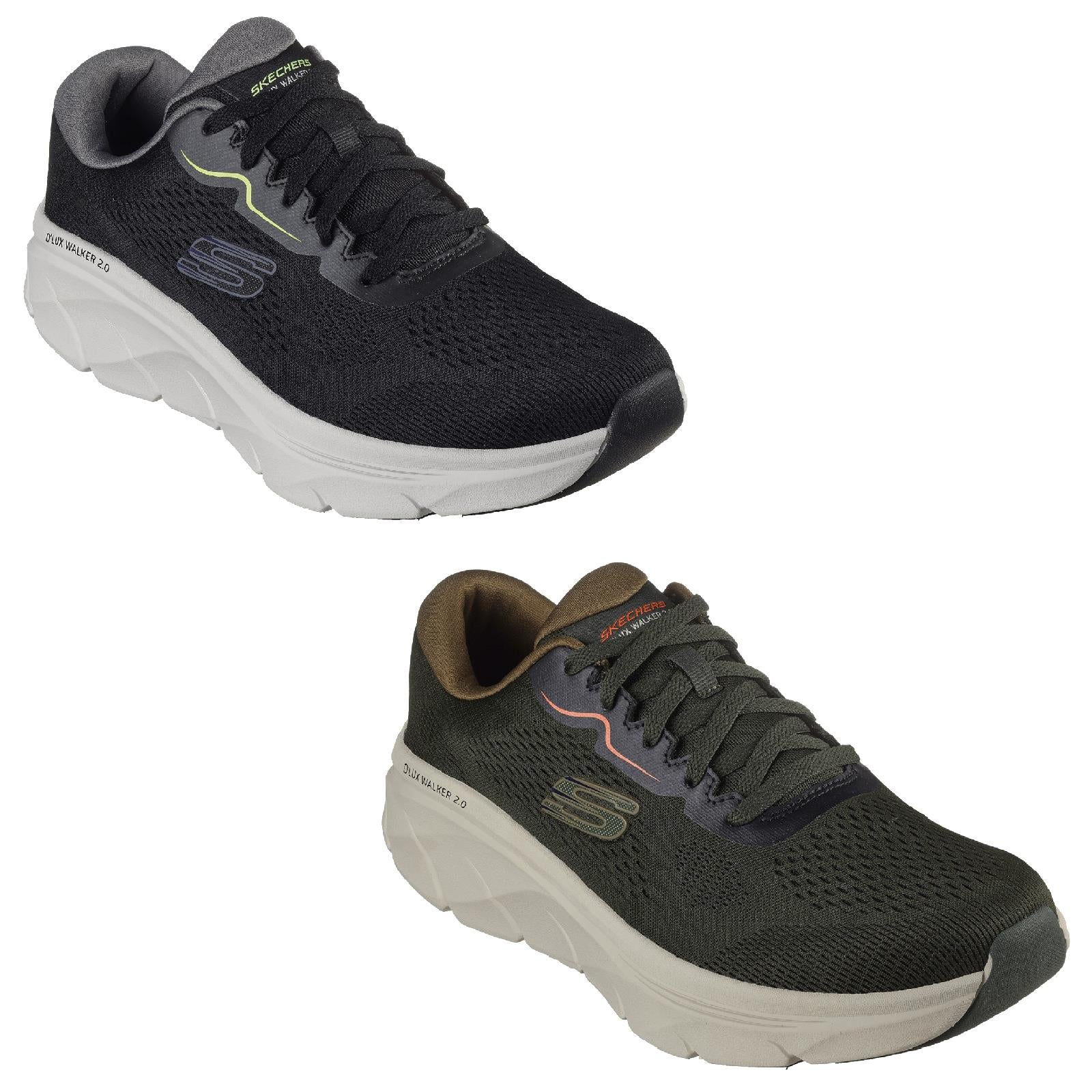 Men's Wide Fit Skechers 232714 D'lux Walker 2.0 Swave Trainers - Image 10