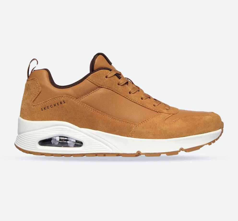Men's Wide Fit Skechers 52468 Uno Stacre Relaxed Fit Trainers