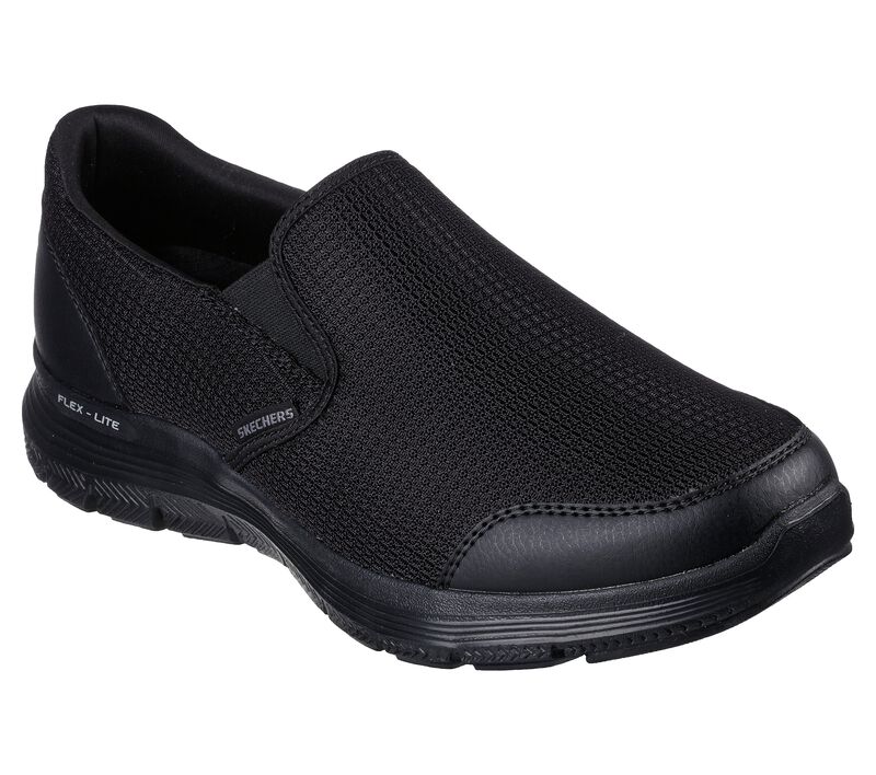 Mens Wide Fit Skechers Flex Advantage 4.0 Tuscan 232230W Black Slip Trainers - Image 3
