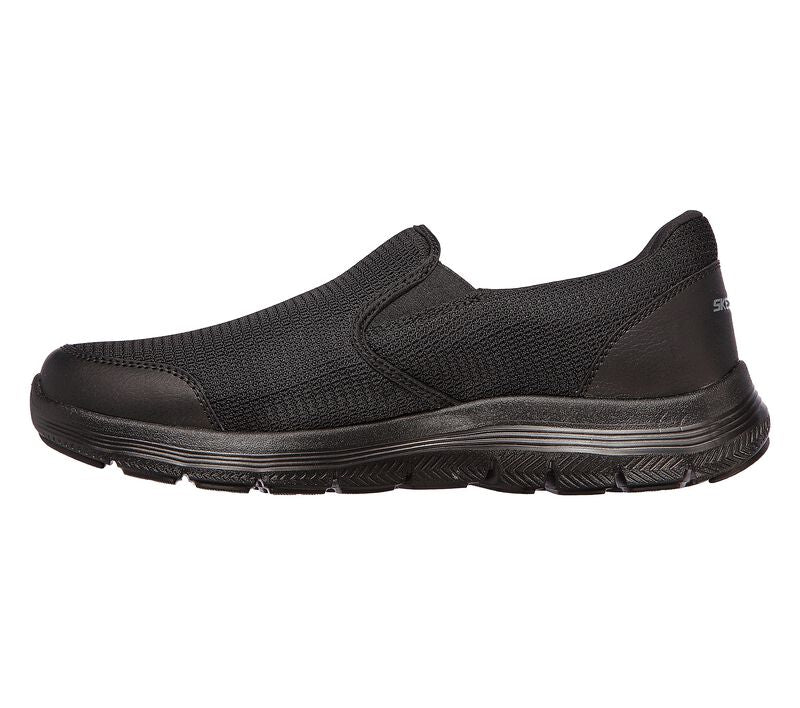 Mens Wide Fit Skechers Flex Advantage 4.0 Tuscan 232230W Black Slip Trainers - Image 4