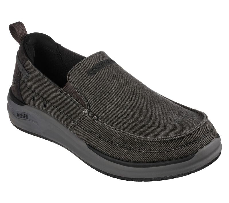 Men's Wide Fit Skechers Melo - Port Bow 204605 Arch Fit Trainers - Image 9