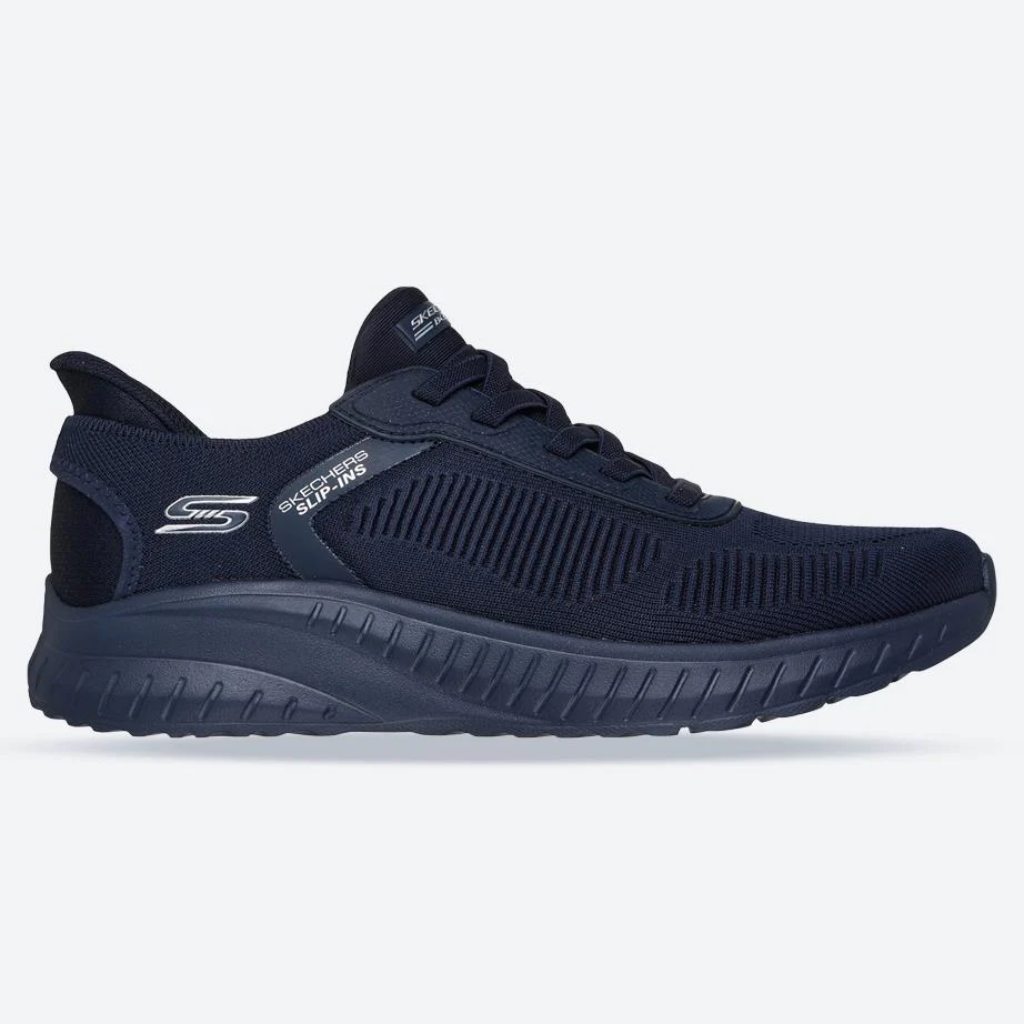 Men's Wide Fit Skechers Slip-ins 118312 Bobs Sport Squad Chaos Solid Step Trainers