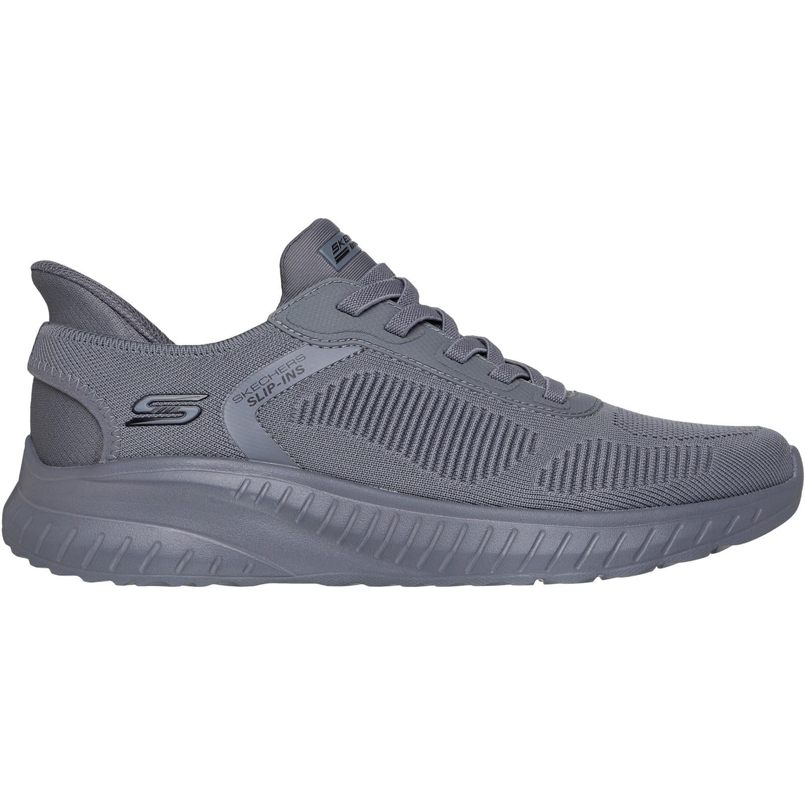 Men's Wide Fit Skechers Slip-ins 118312 Bobs Sport Squad Chaos Solid Step Trainers - Image 7
