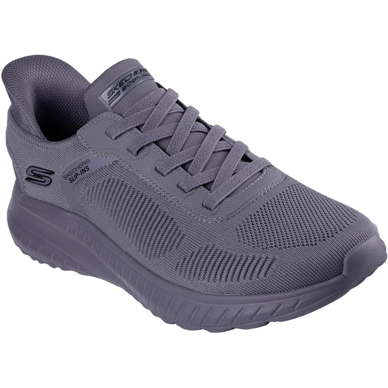 Men's Wide Fit Skechers Slip-ins 118312 Bobs Sport Squad Chaos Solid Step Trainers - Image 8