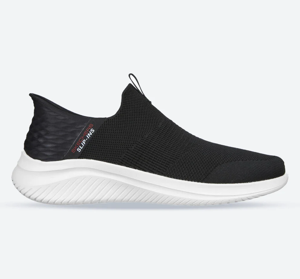 Men's Wide Fit Skechers 232450W Slip-ins Ultra Flex 3.0 - Smooth Step Trainers - Black