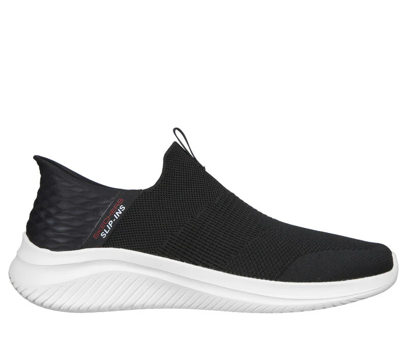 Men's Wide Fit Skechers 232450W Slip-ins Ultra Flex 3.0 - Smooth Step Trainers - Black - Image 2