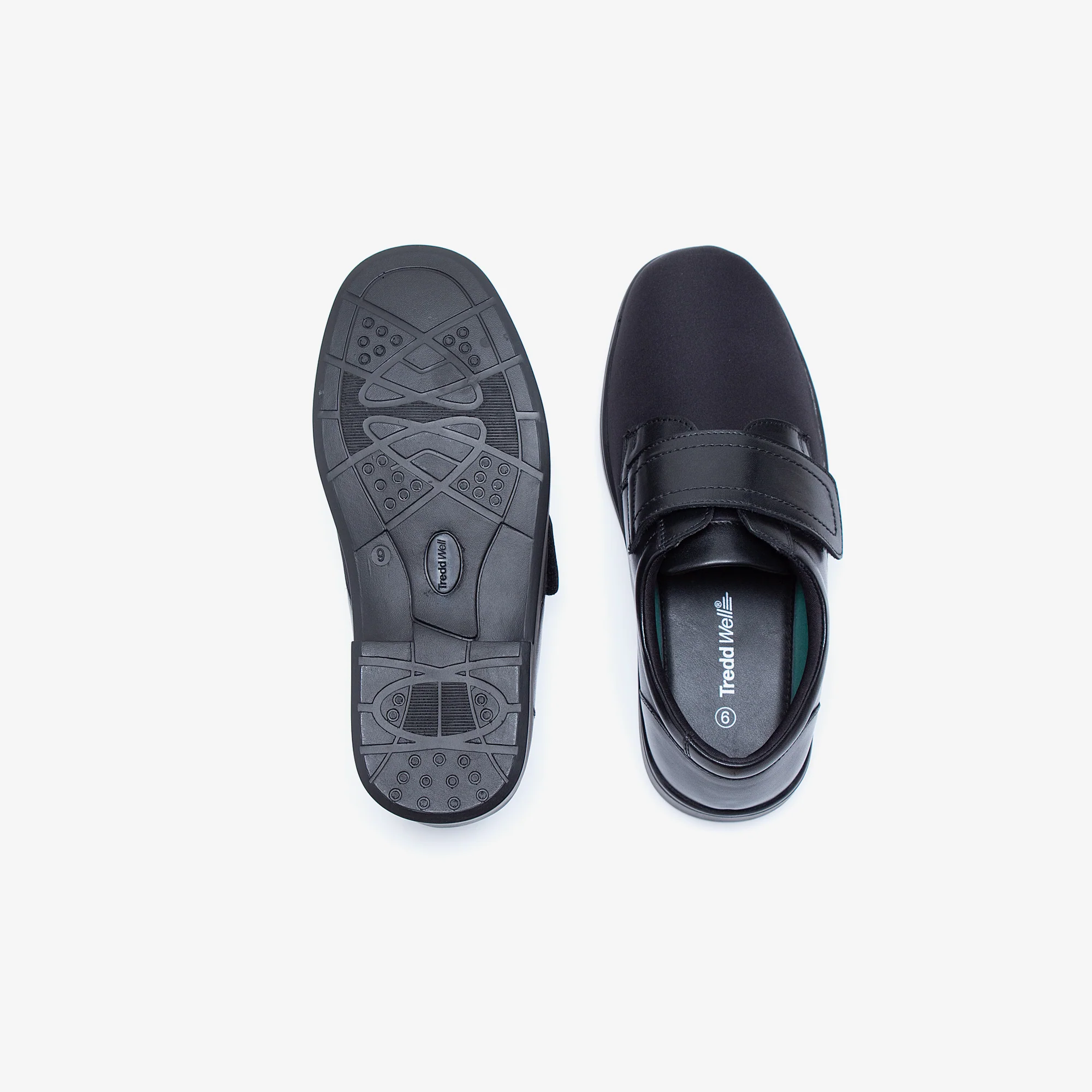 Mens Wide Fit Tredd Well Benjamin Velcro Soft Stretch Shoes - Image 10
