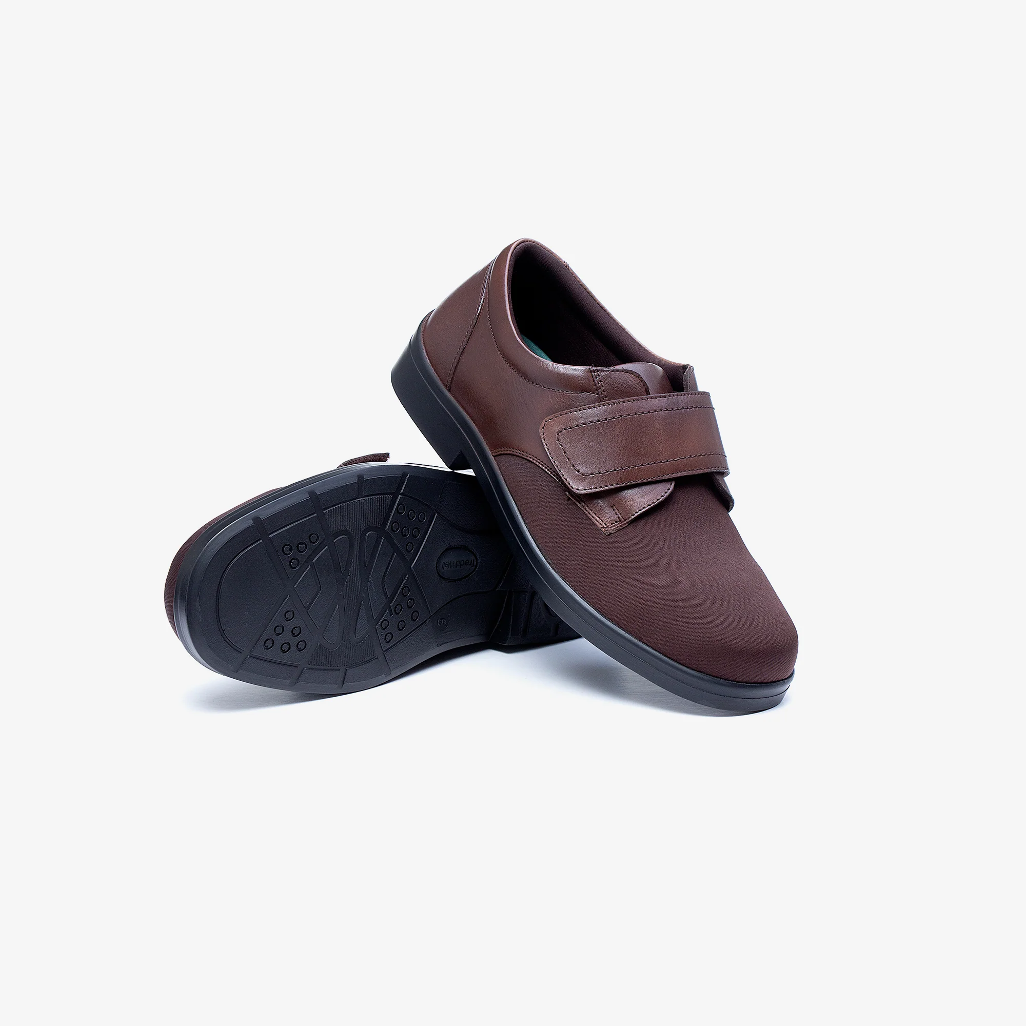 Mens Wide Fit Tredd Well Benjamin Velcro Soft Stretch Shoes - Image 19