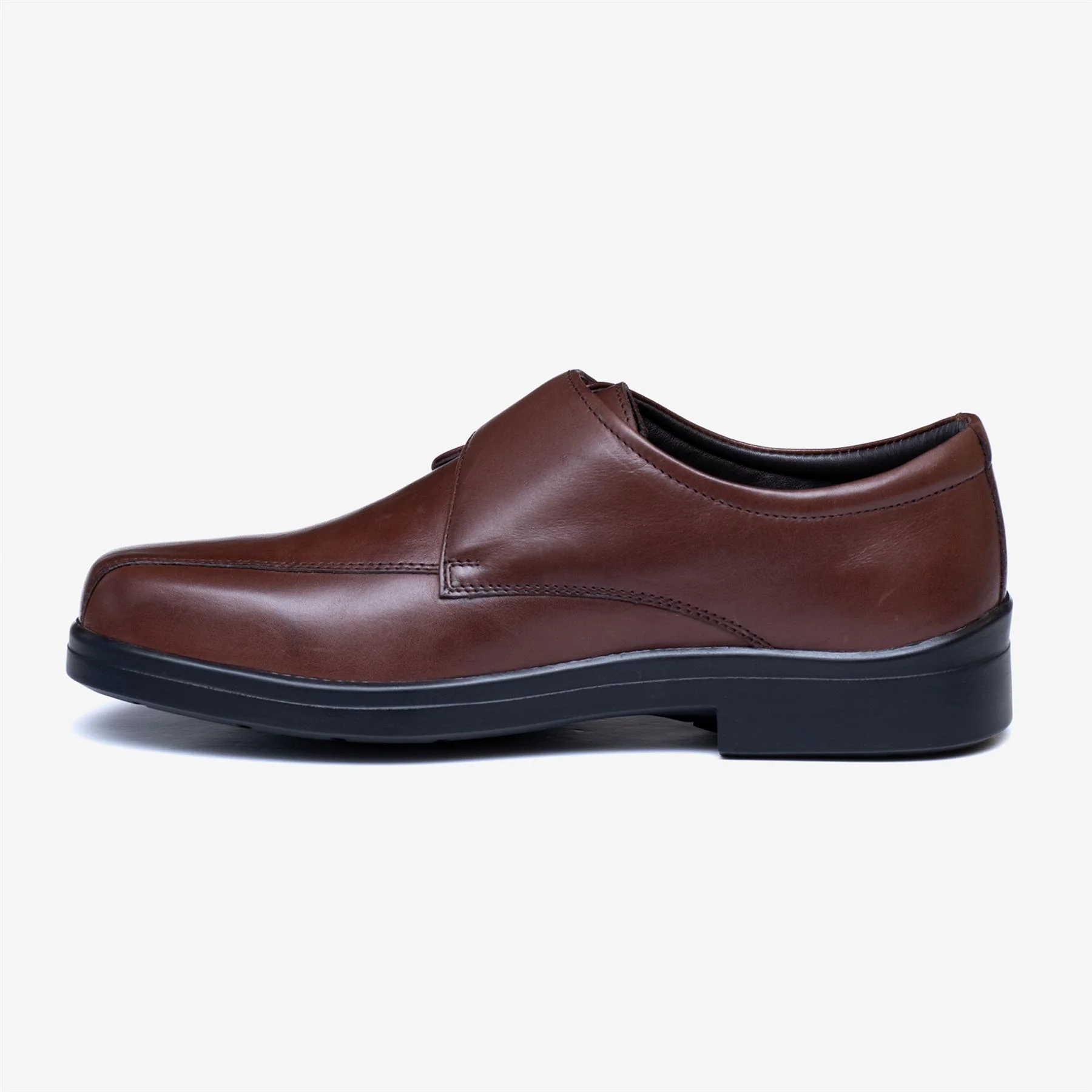 Mens Wide Fit Tredd Well Peter Velcro Shoes - Dark Brown - Image 5