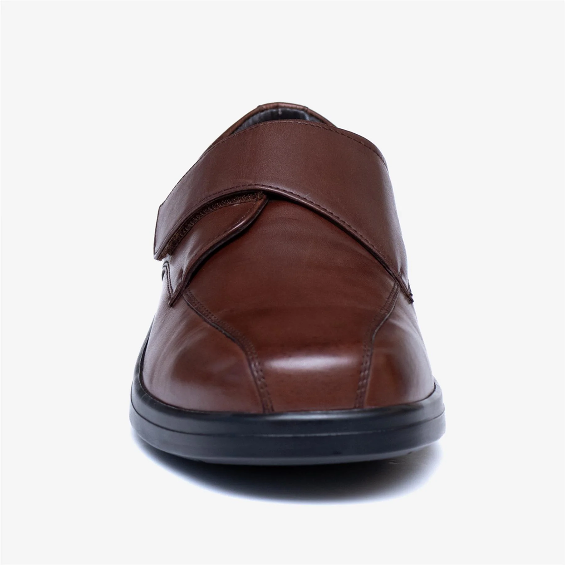 Mens Wide Fit Tredd Well Peter Velcro Shoes - Dark Brown - Image 6