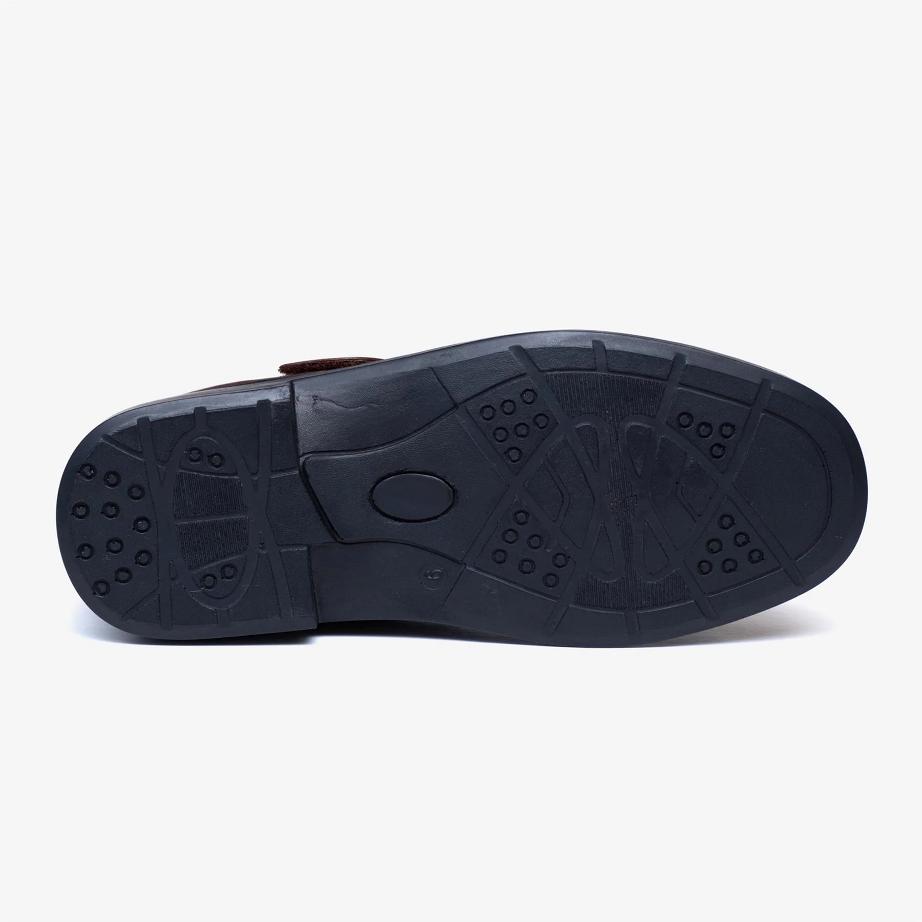 Mens Wide Fit Tredd Well Peter Velcro Shoes - Dark Brown - Image 9