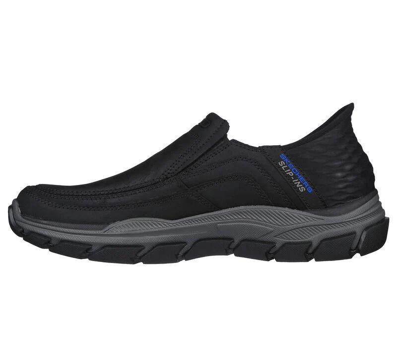 Men's Wide Relaxed Fit Skechers 204810 Slip-ins Rf Respected Elgin Trainers - Black - Image 3