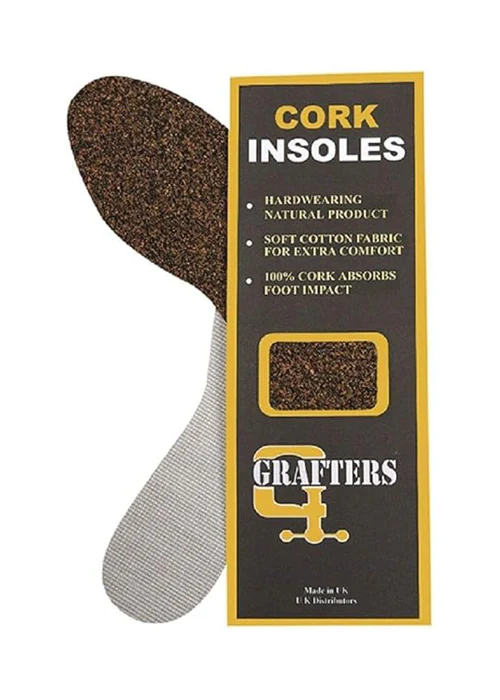 Wide Fit Grafters Natural Cork Insoles For Unisex - Image 2