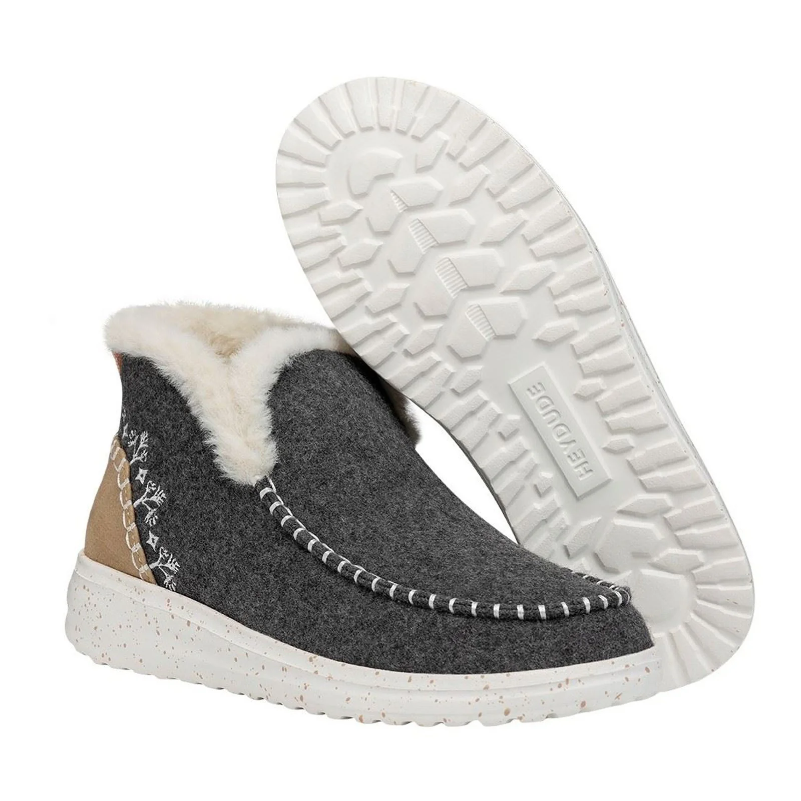 Women's Heydude 40208 Denny Wool Faux Shearling Ankle Boots - Image 6
