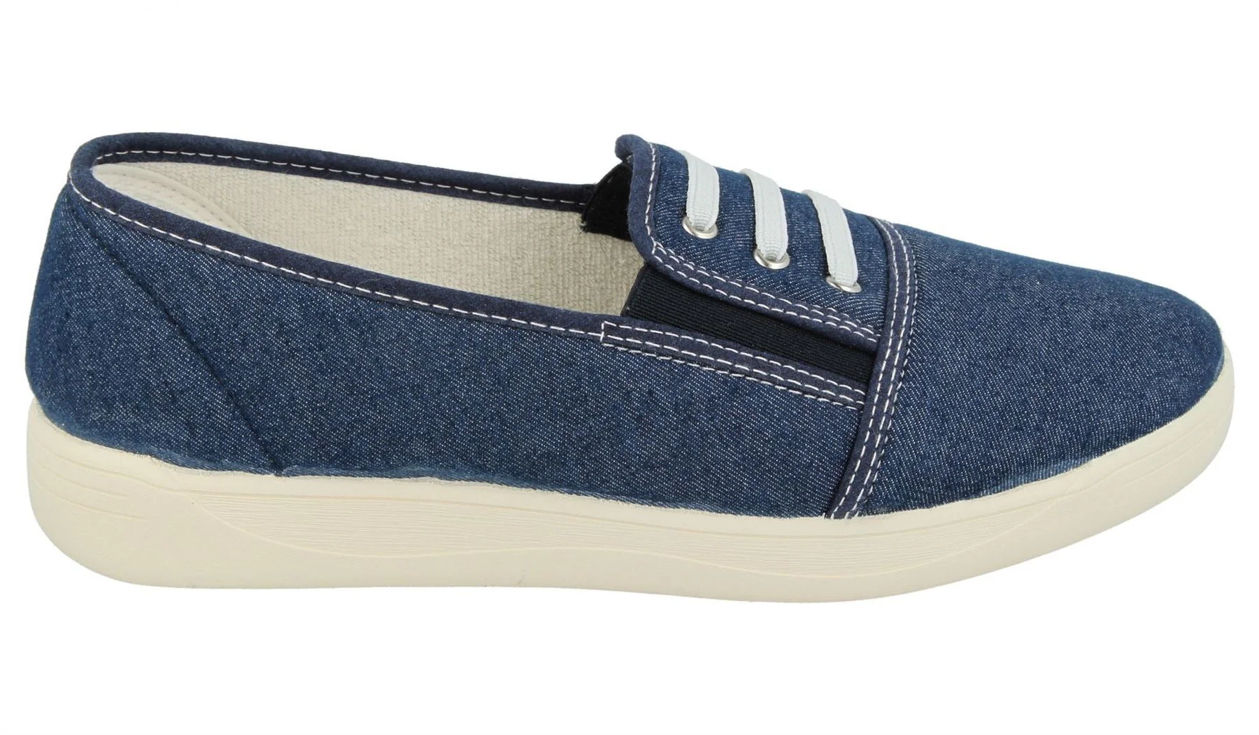 Womens Wide Fit DB Coup Canvas - Image 2