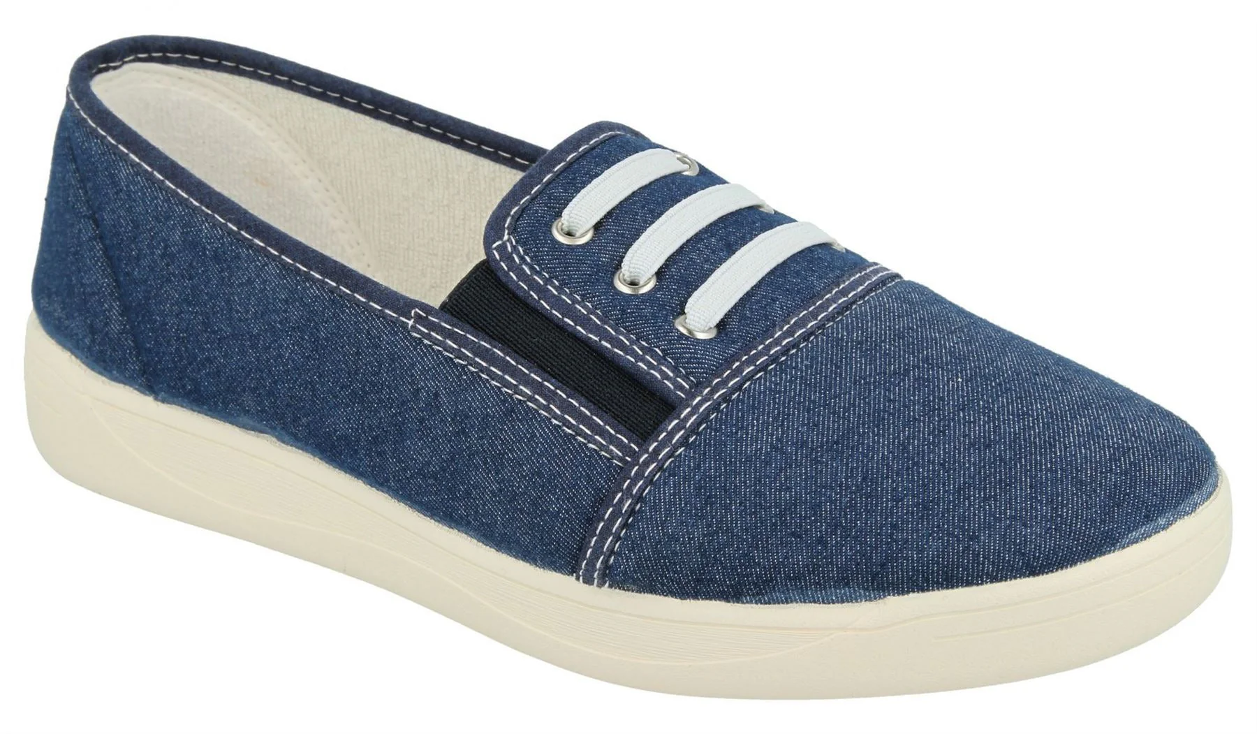 Womens Wide Fit DB Coup Canvas - Image 3