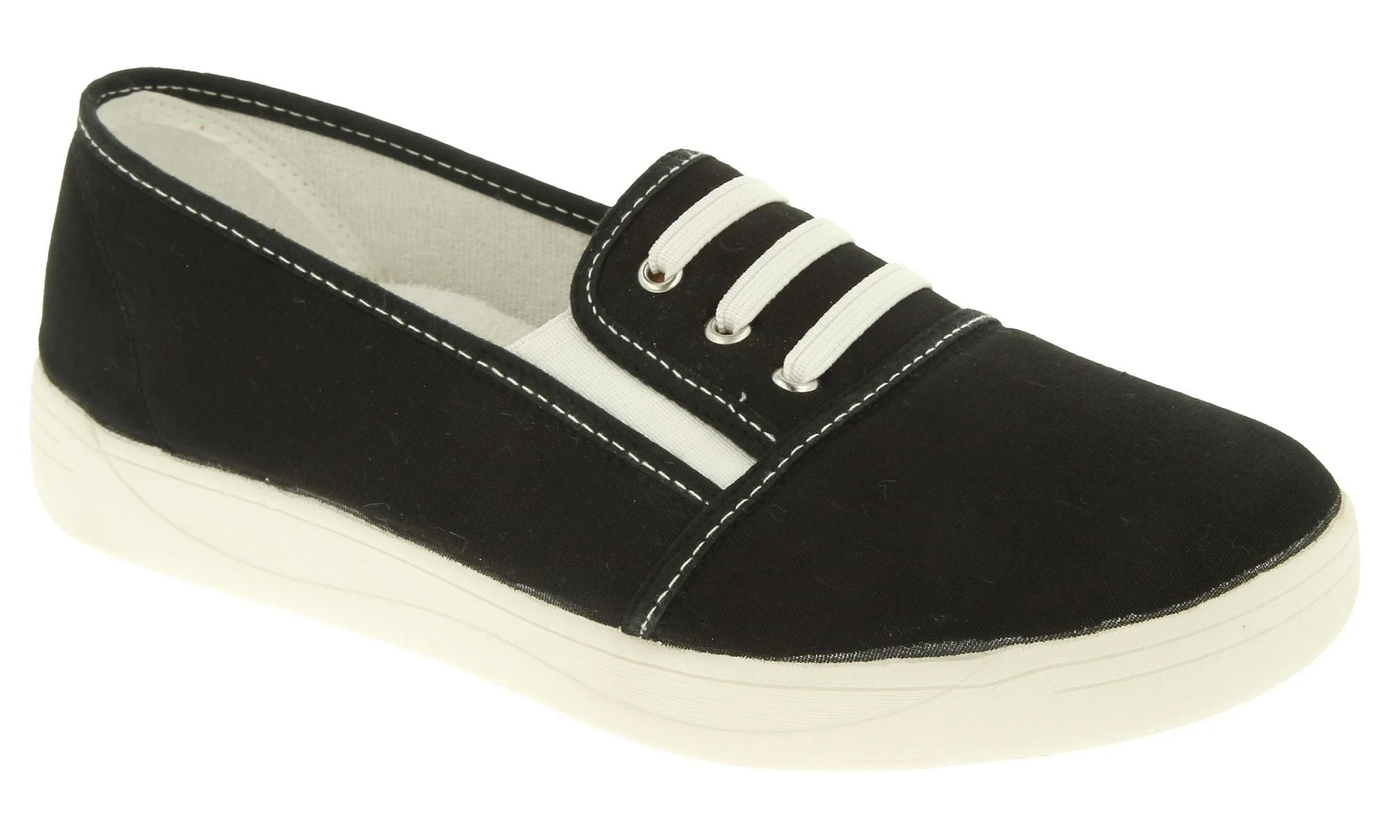 Womens Wide Fit DB Coup Canvas - Image 8