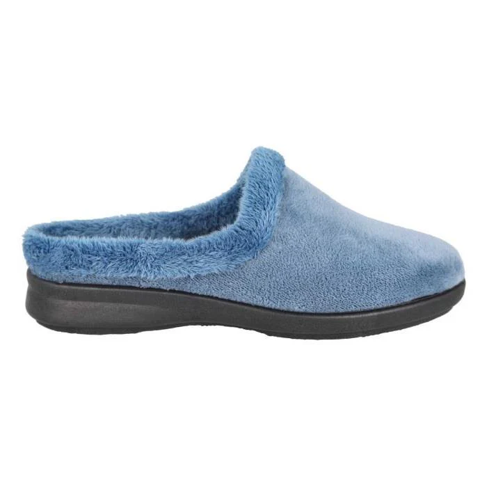 Women's Wide Fit DB Rug Mule Slippers - Image 2