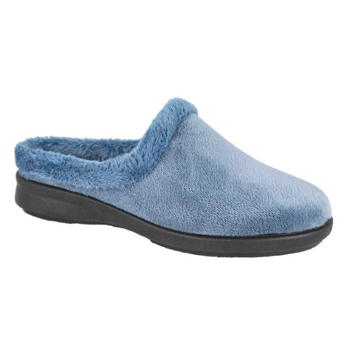 Women's Wide Fit DB Rug Mule Slippers - Image 3
