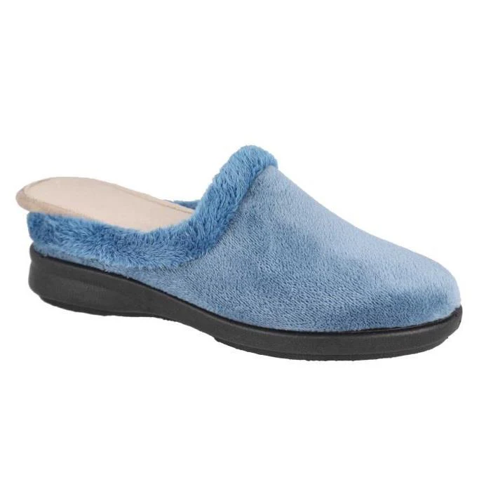 Women's Wide Fit DB Rug Mule Slippers - Image 6